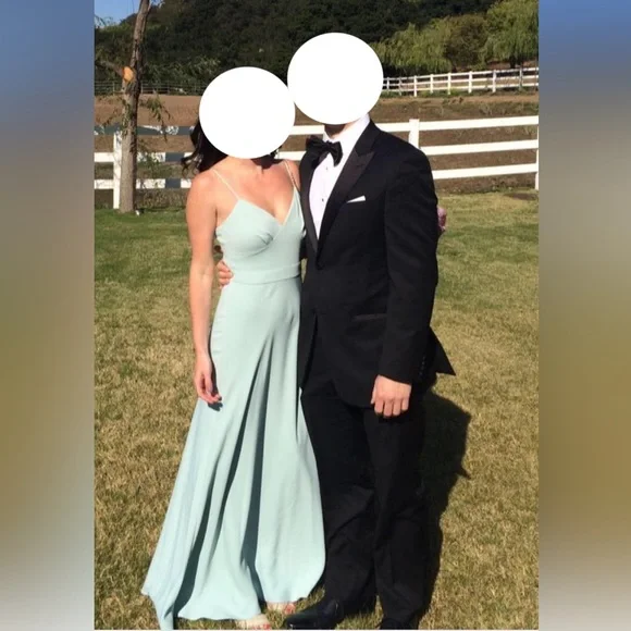 Sea foam green maxi dress